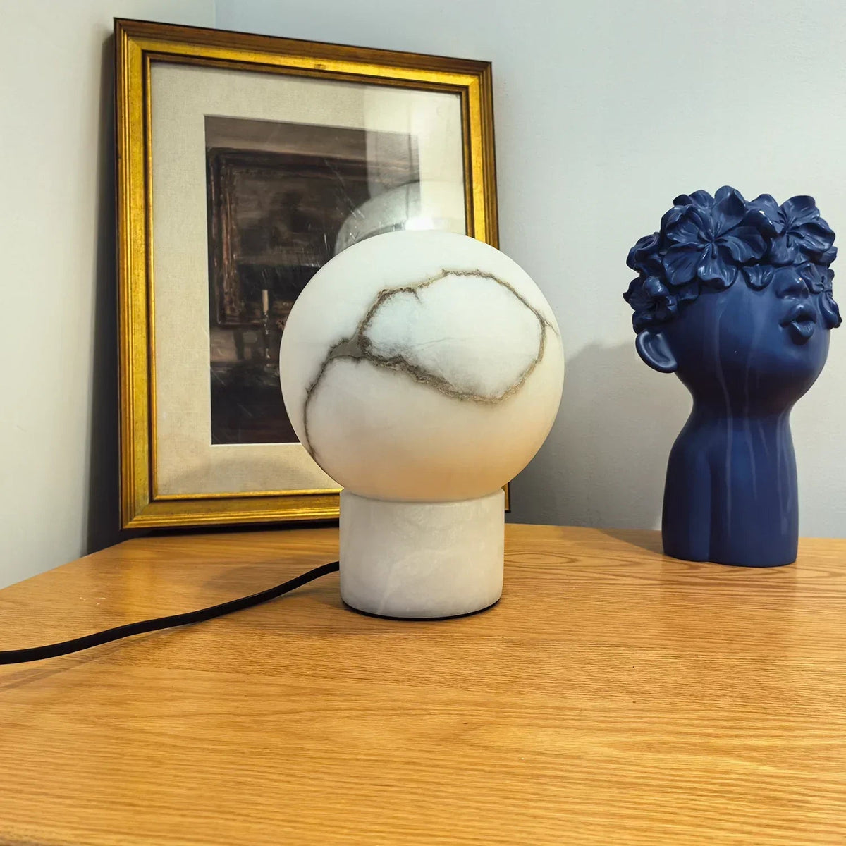 Alabaster Athena Ball Table Lamp