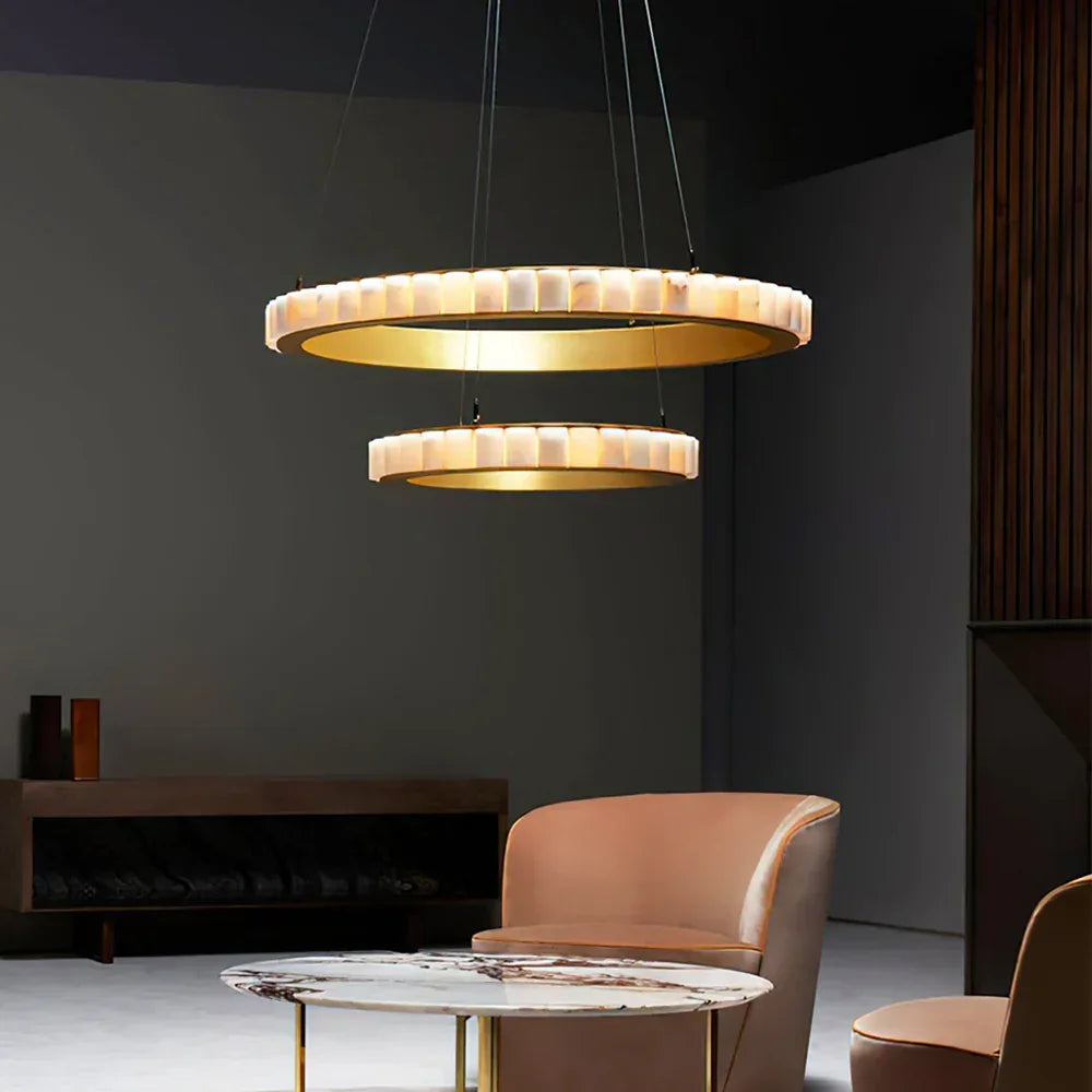 Alabaster Avalon Ring Chandelier