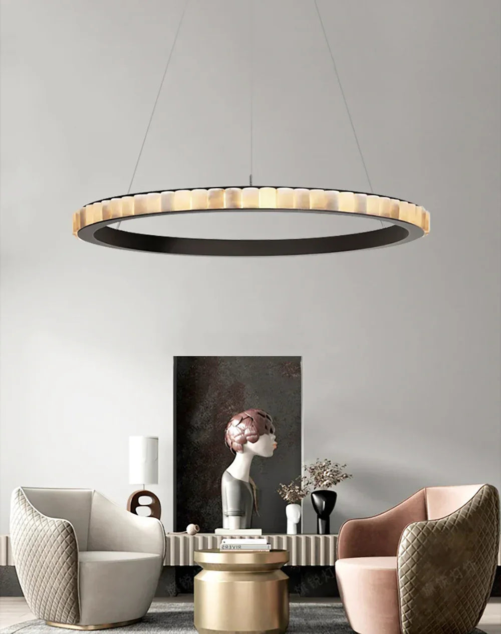 Alabaster Avalon Ring Chandelier
