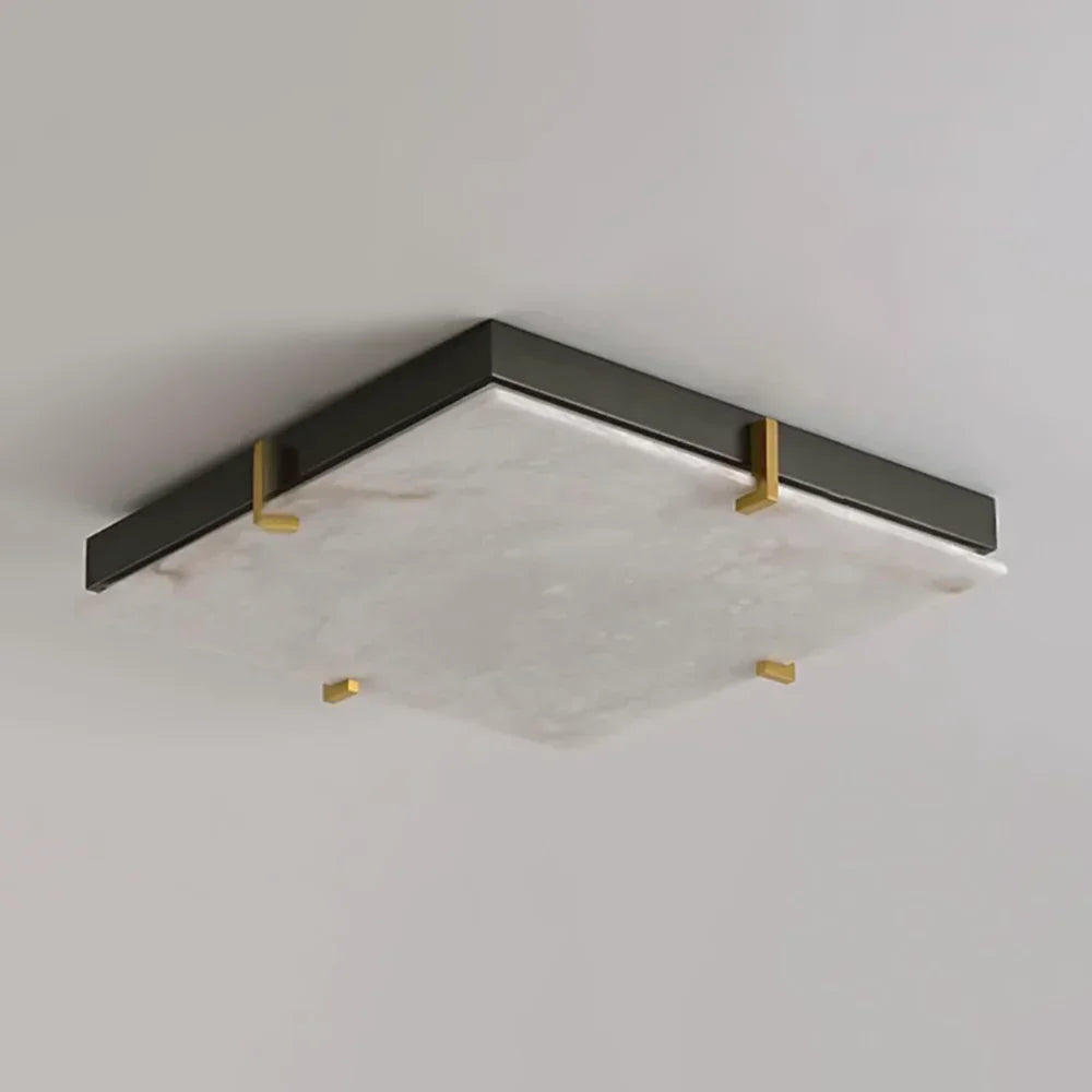 Alabaster Black Square Ceiling Lamp