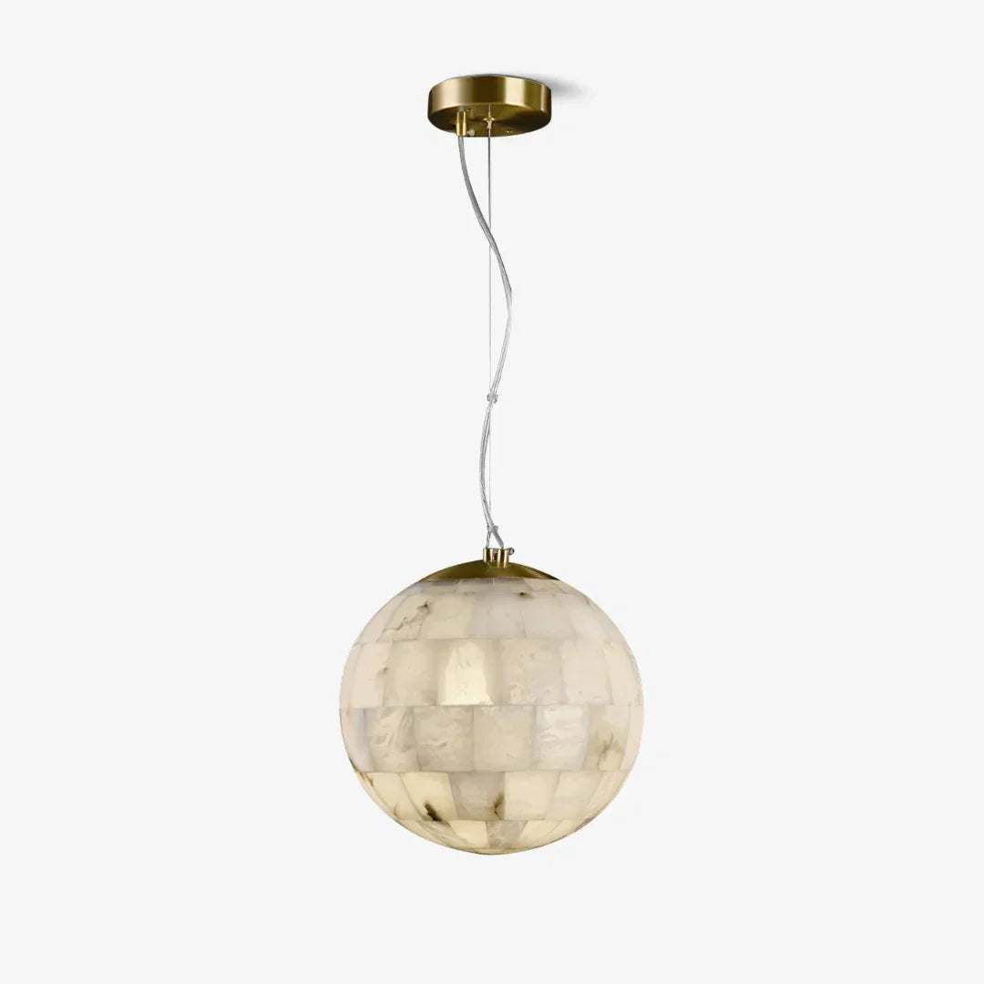 Alabaster Ball Pendant Light