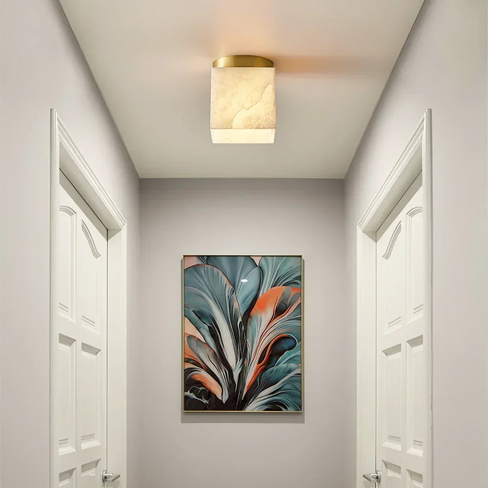 Alabaster Budnick Square Ceiling Light
