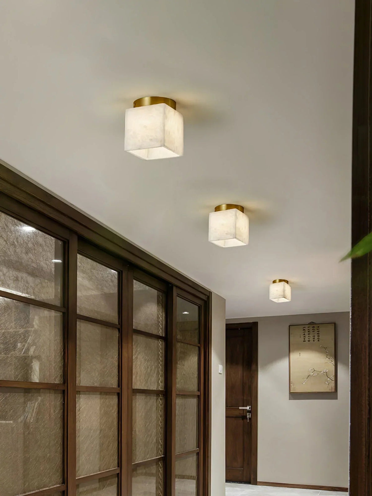 Alabaster Budnick Square Ceiling Light