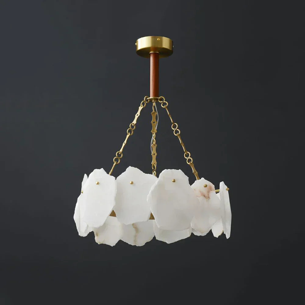 Alabaster Burton Round Chandelier