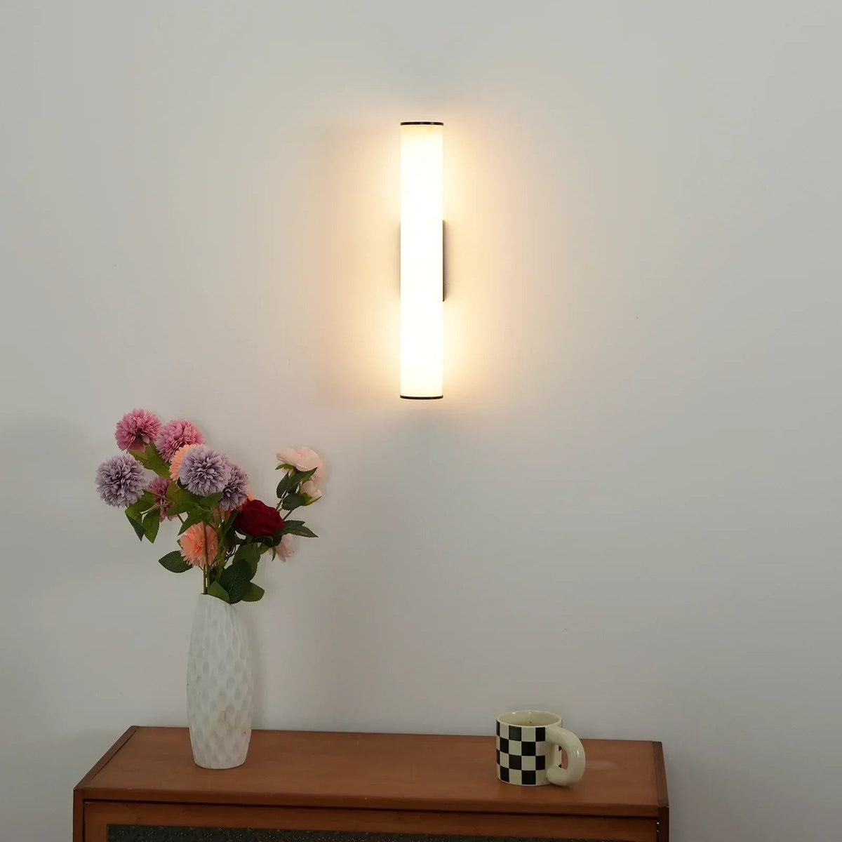 Alabaster Callisto Cylindrical Wall Lamp