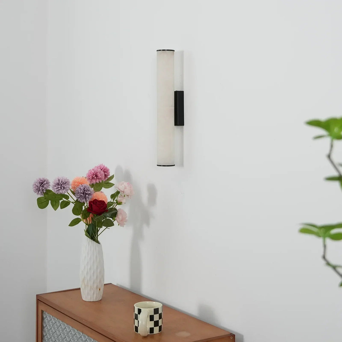 Alabaster Callisto Cylindrical Wall Lamp
