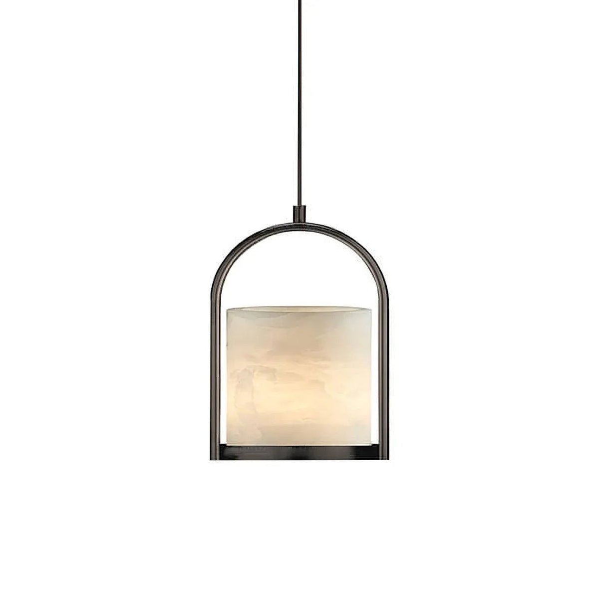 Alabaster Cylinder Pendant Light