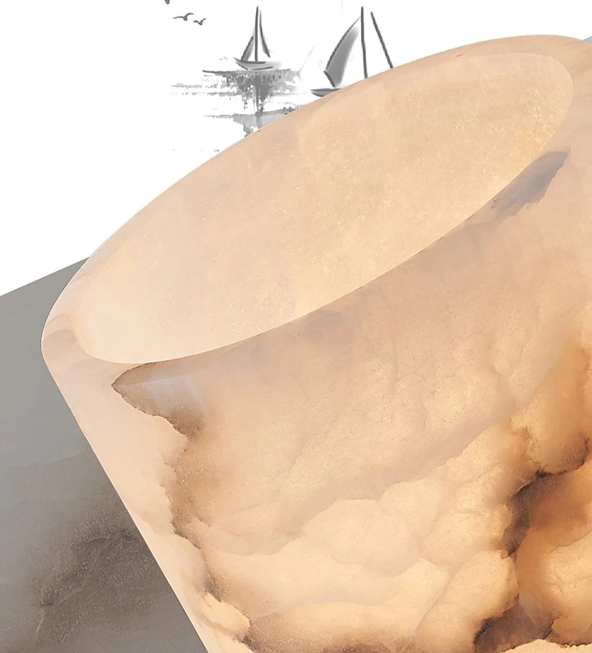 Alabaster Cylinder Pendant Light