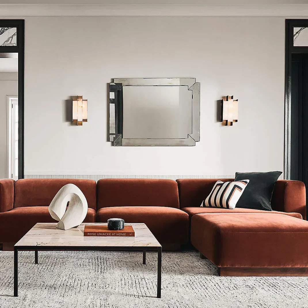 Alabaster Kamila Rectangle Wall Lamp