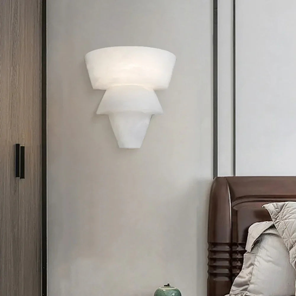 Alabaster Laboratory Cone Wall Light
