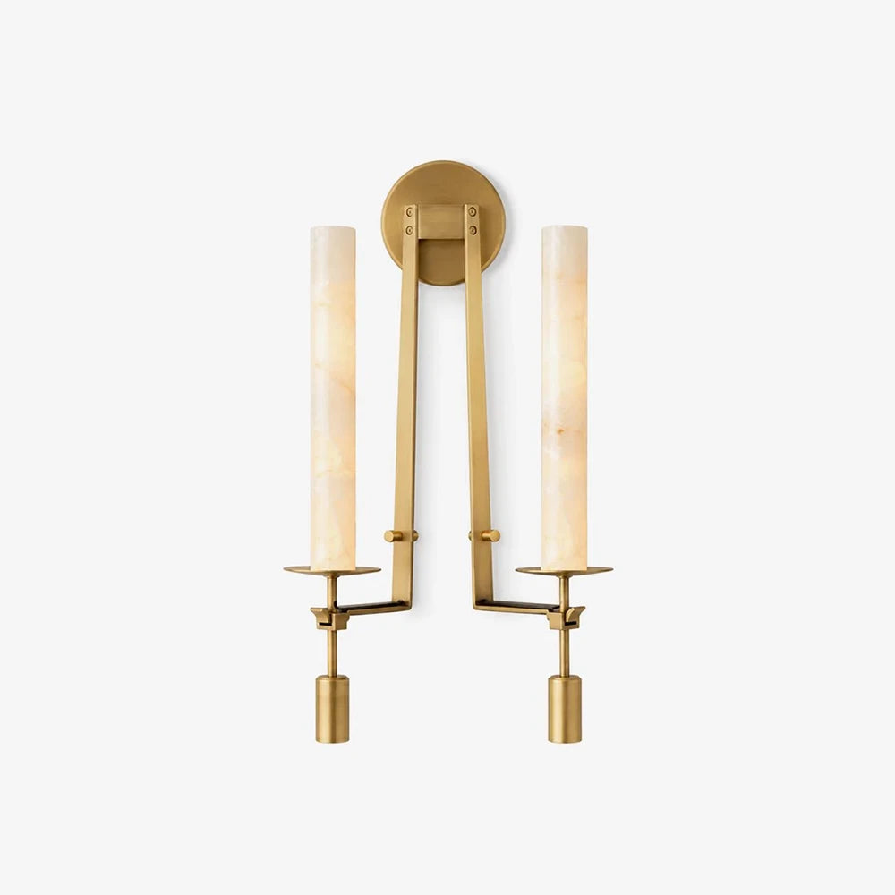 Alabaster Fontanelle Candlestick Wall Lamp