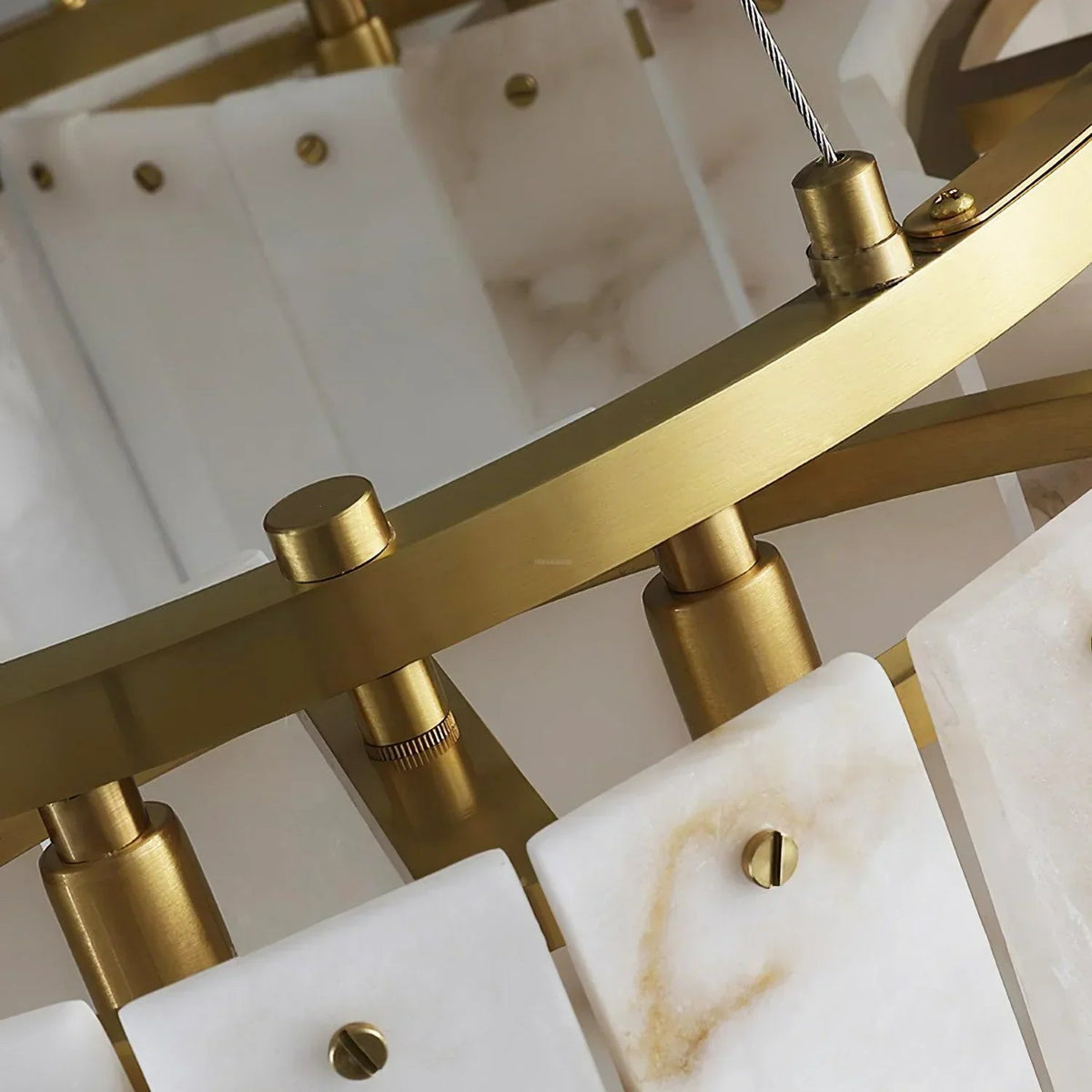 Alabaster Modern Brass Ceiling Lamp