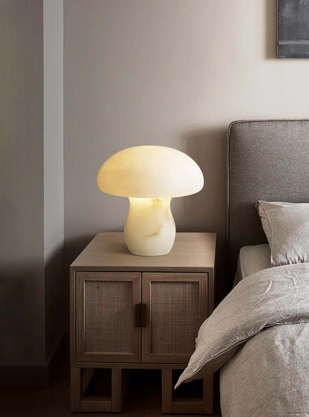 Alabaster Modern Mushroom Table Lamp