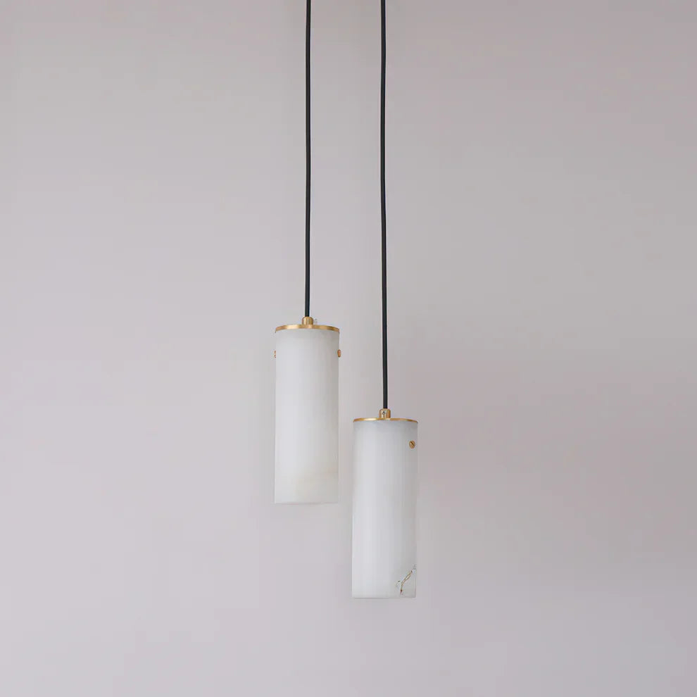 Alabaster Nula Vertical Pendant Light