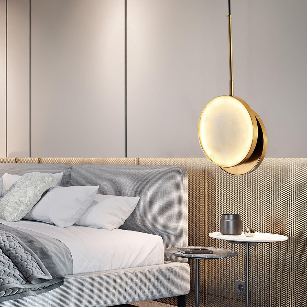 Alabaster Moonshade Pendant Light