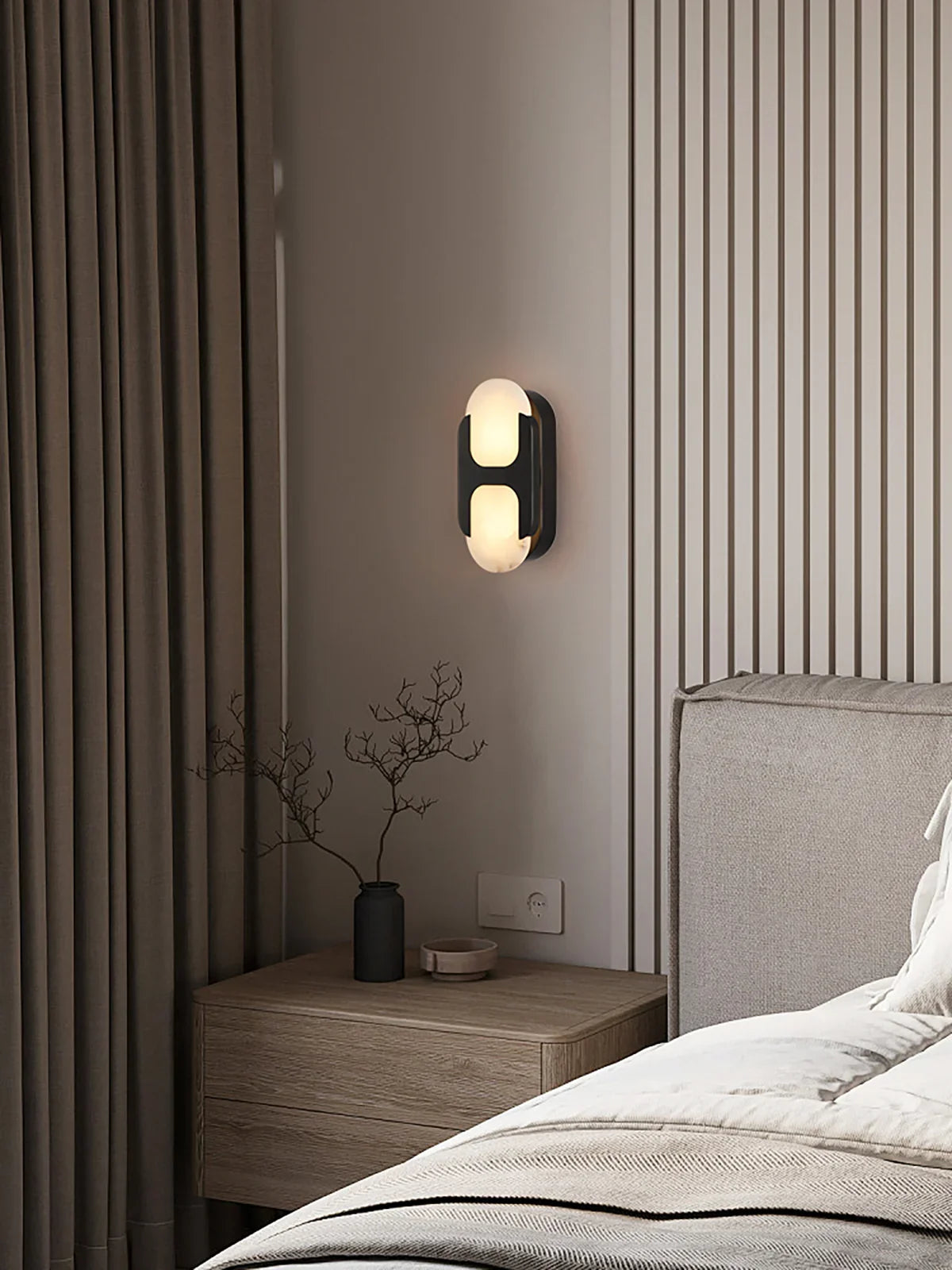 Alabaster Odin Oval Wall Sconce