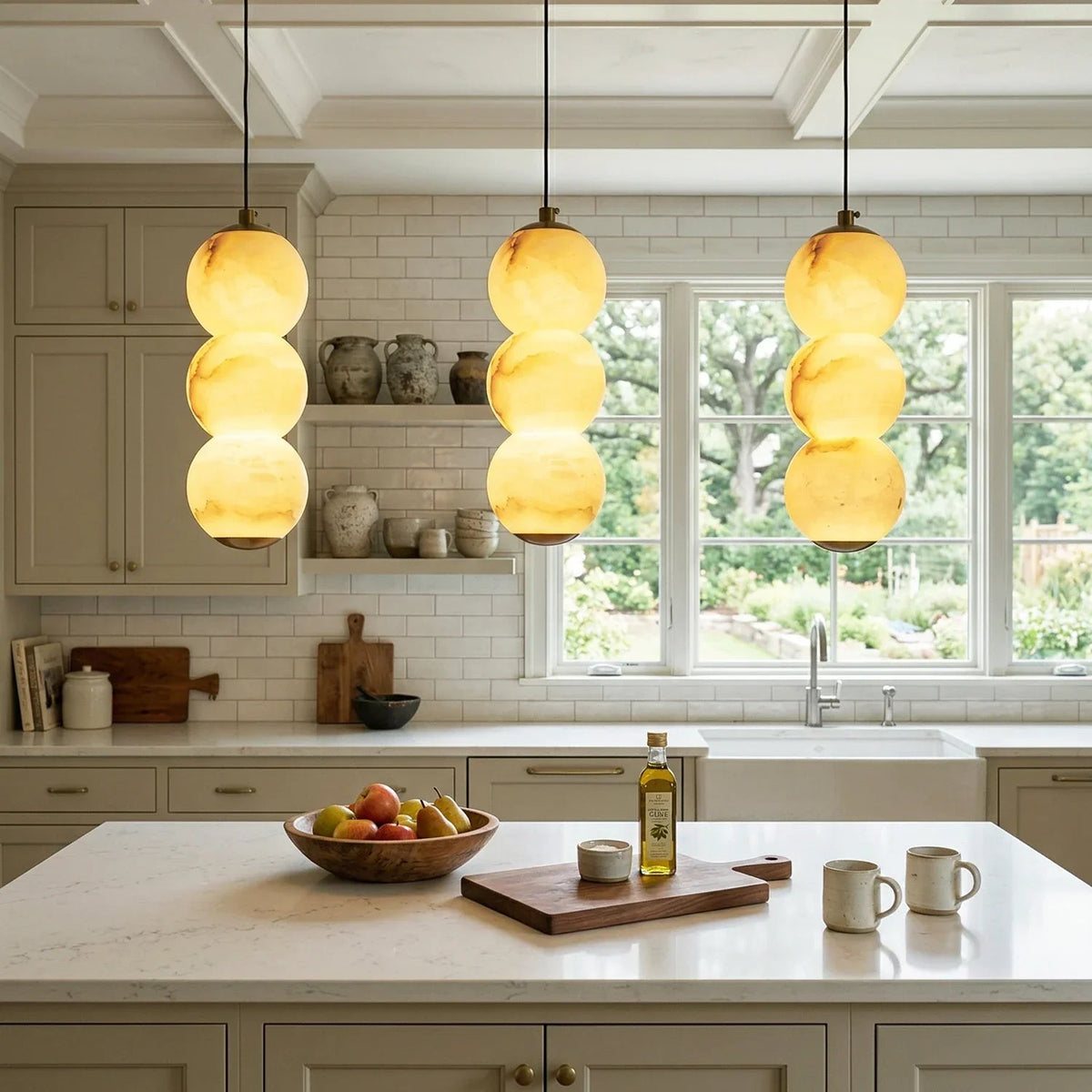 Alabaster Pearl Pendant Light