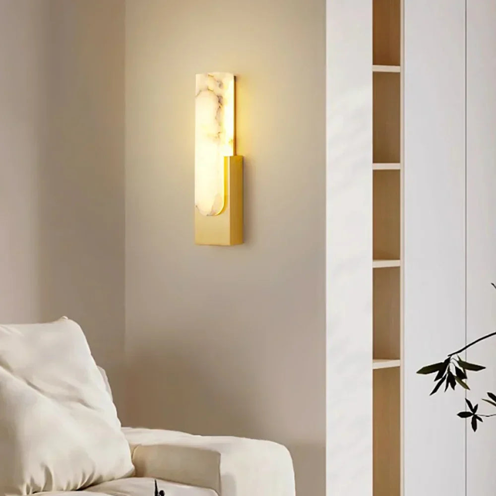 Alabaster Rectangle Wall Sconce