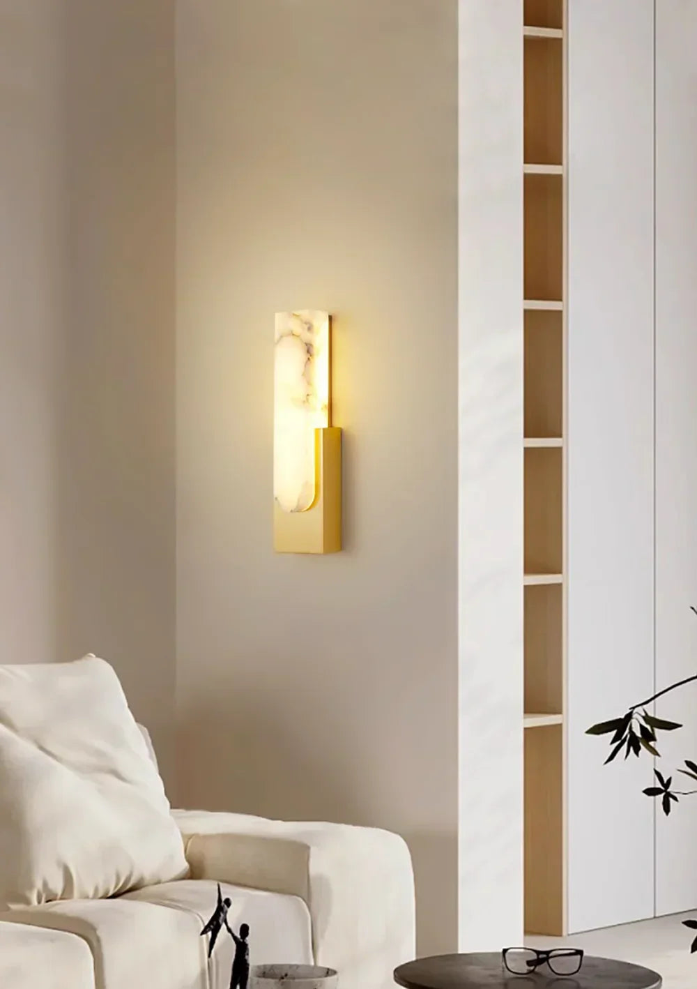 Alabaster Rectangle Wall Sconce