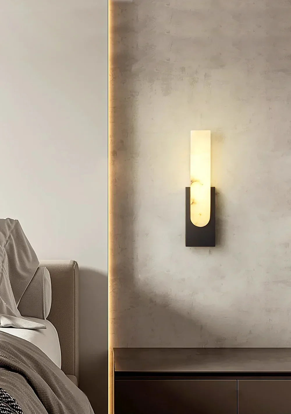 Alabaster Rectangle Wall Sconce