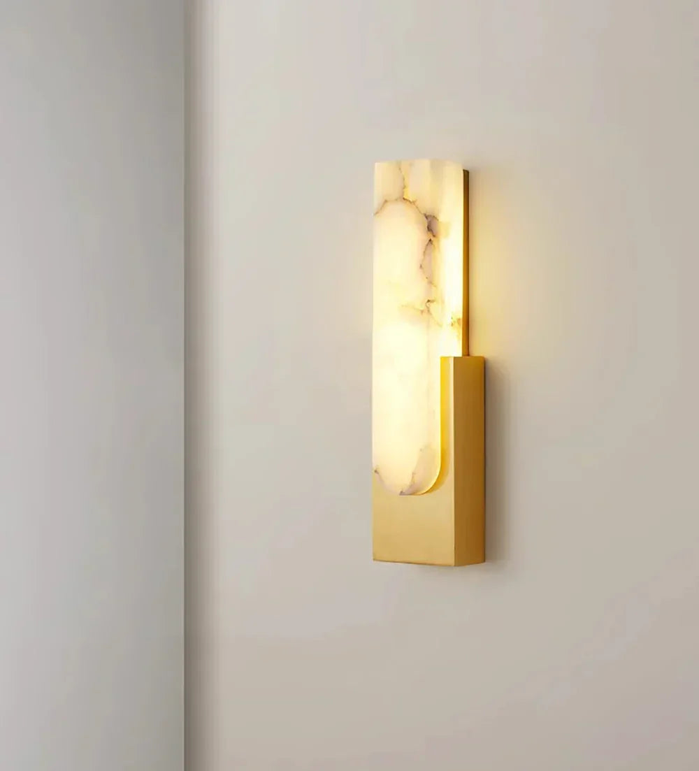 Alabaster Rectangle Wall Sconce