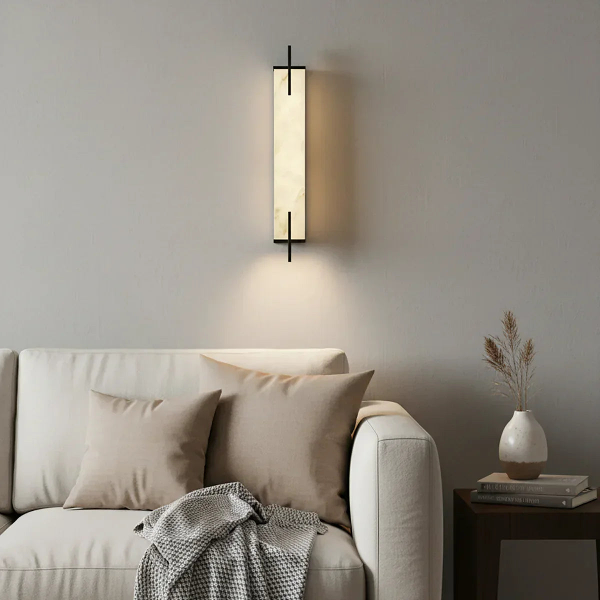 Alabaster Rectangle Calliope Wall Sconce