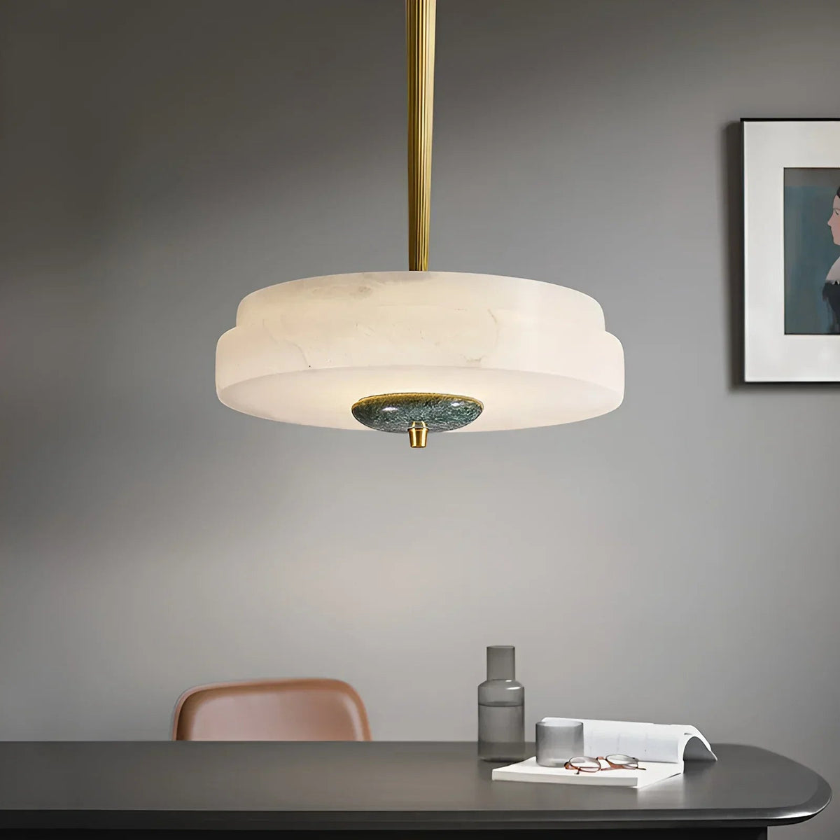 Alabaster Trave Elegant Pendant Lamp