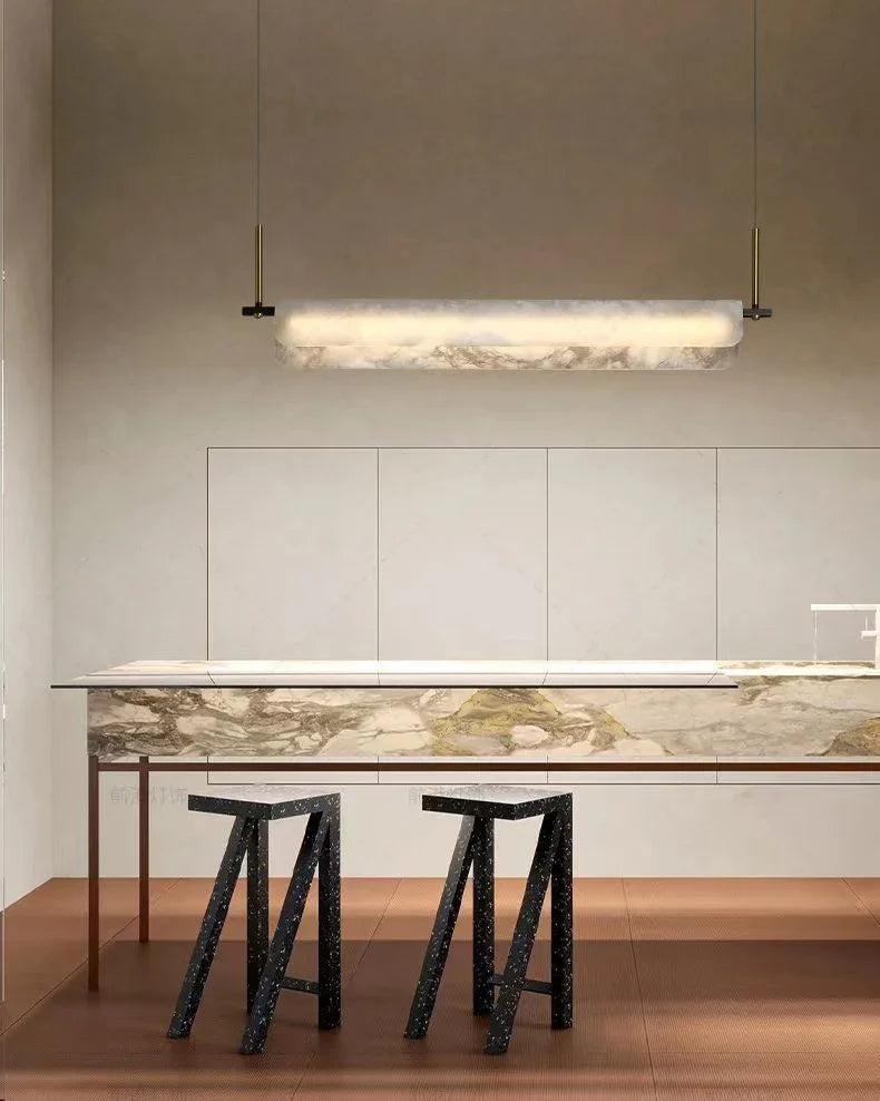 Alabaster Years Linear Pendant Light
