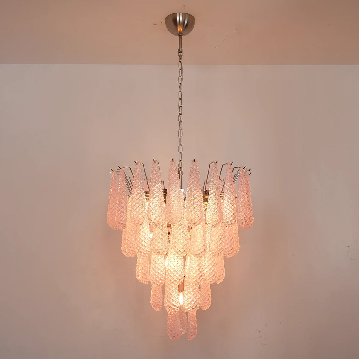 Amaris Tiered Teardrop Glass Chandelier