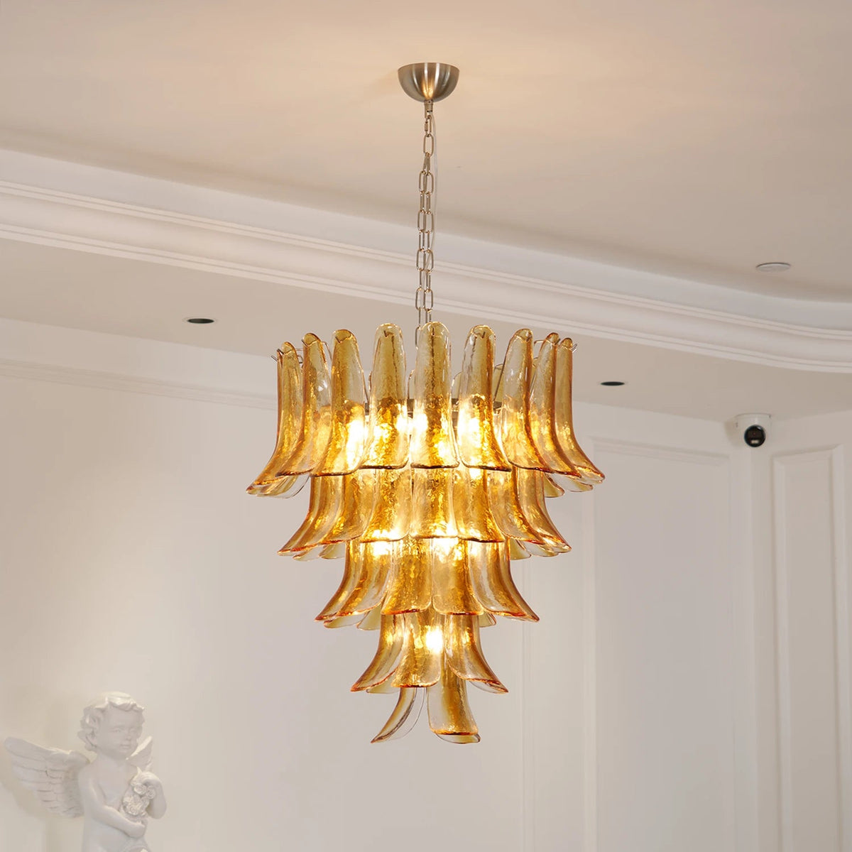 Camellia Glass Petal Chandelier