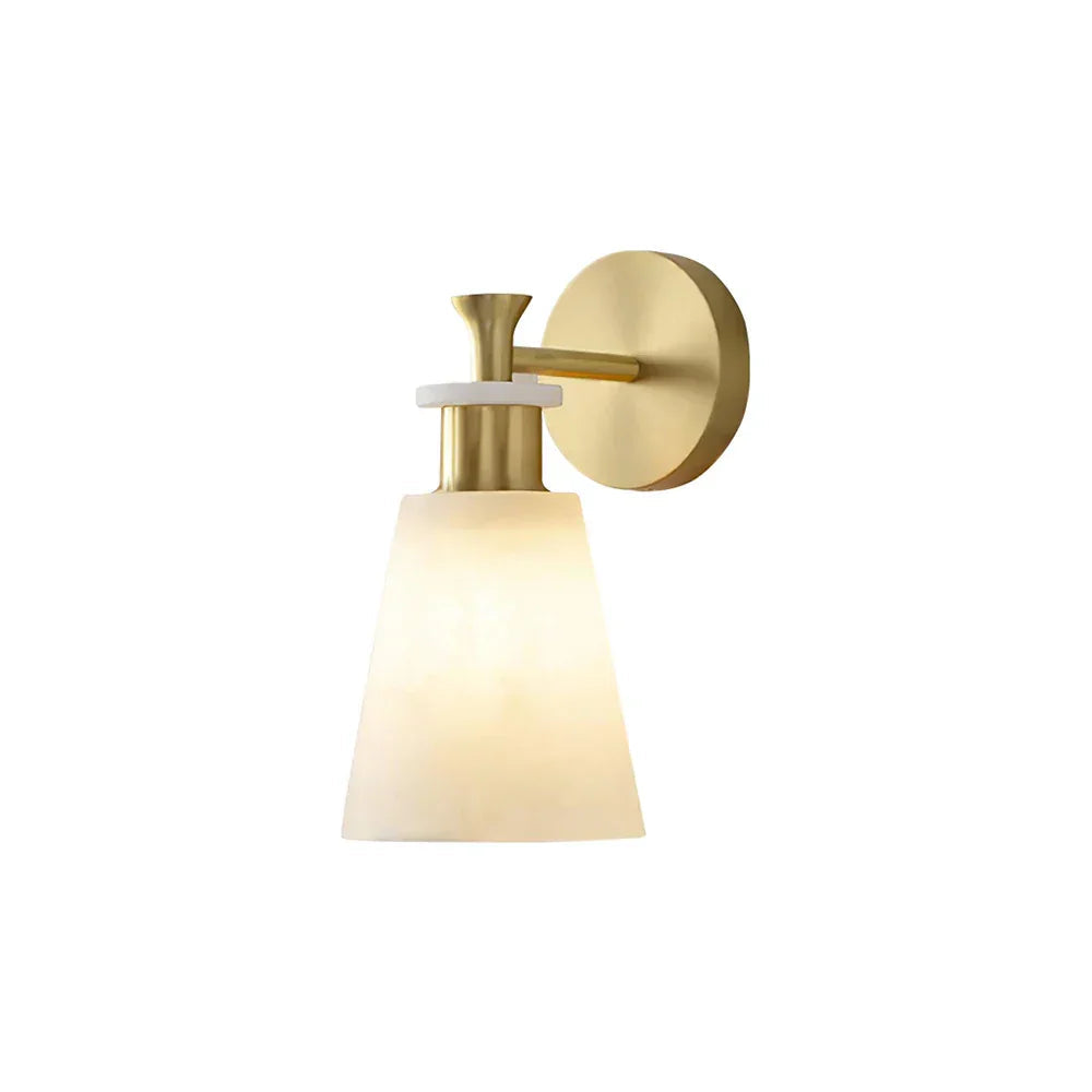 Conical Tapered Alabaster Wall Sconce