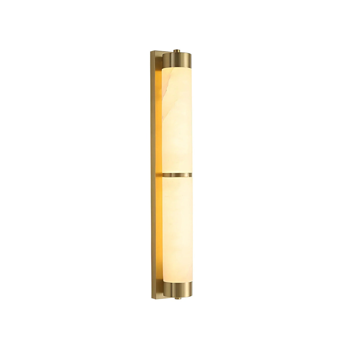 Cylindra Alabaster Brass Wall Light