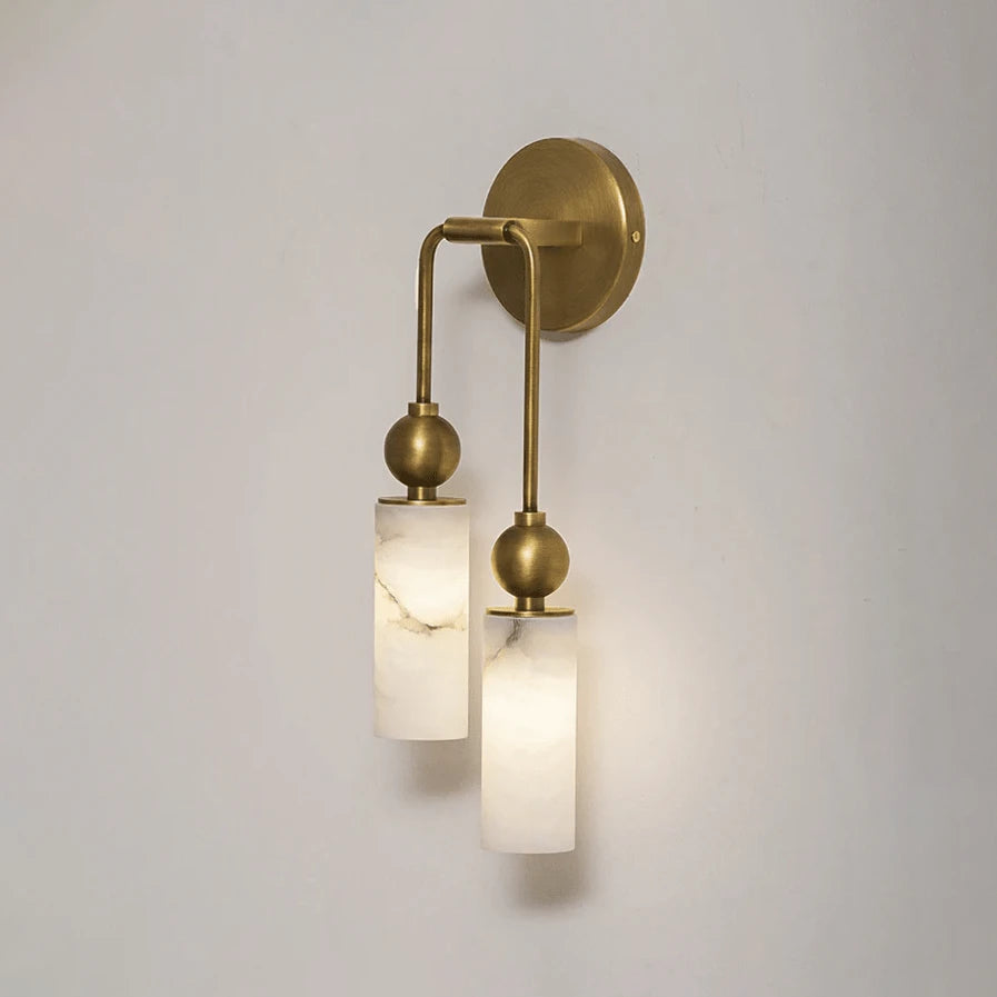 Cylindrical Harlin Alabaster Wall Lamp