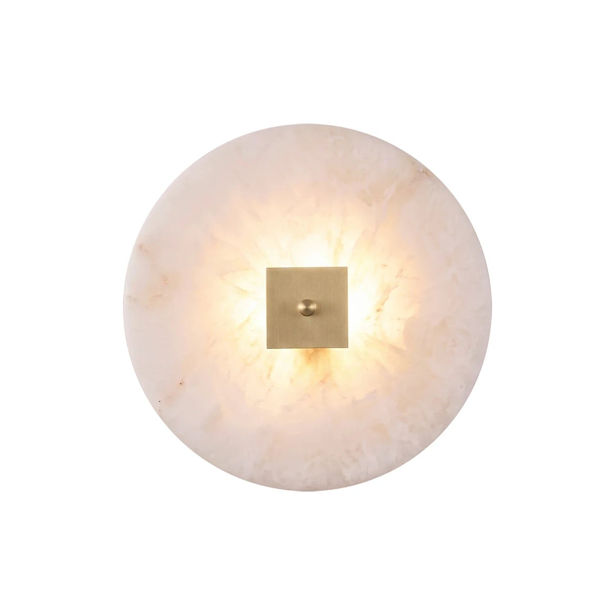 Disc Shaped Alabaster Wall Light