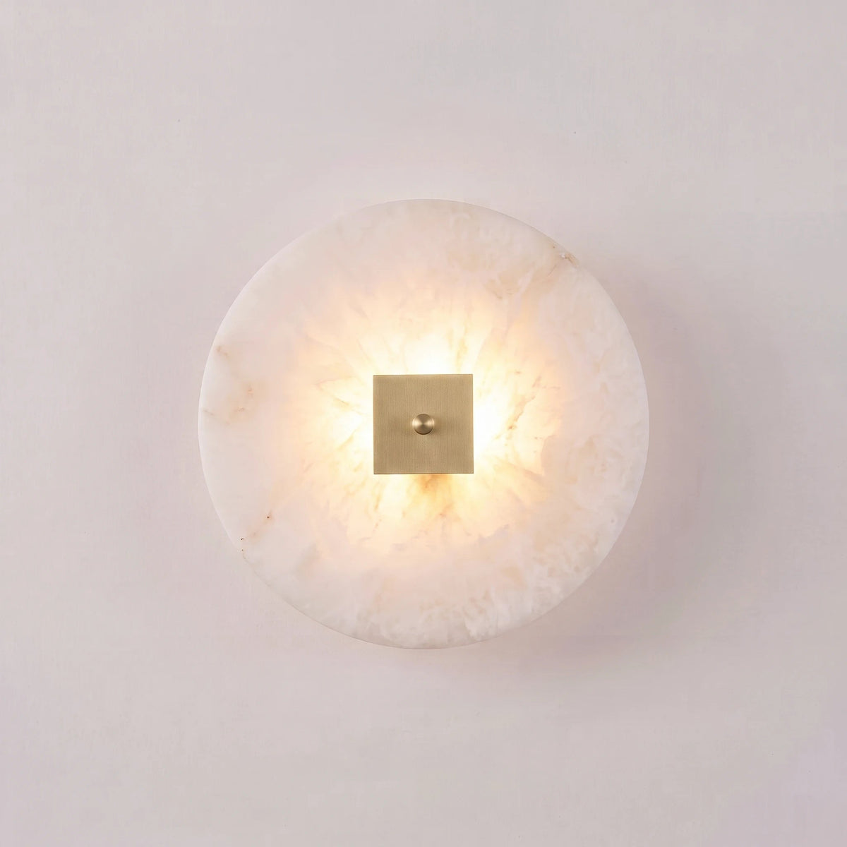 Disc Shaped Alabaster Wall Light