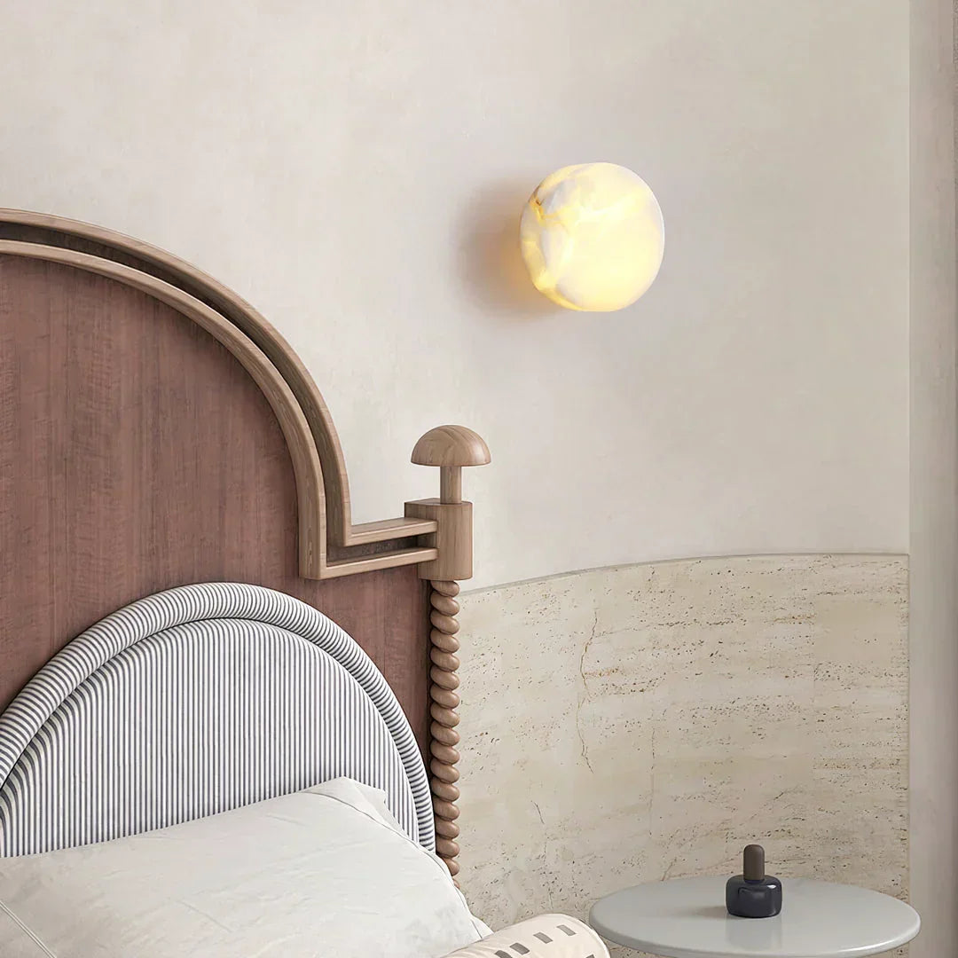 Domino A Cylindrical Alabaster Wall Light