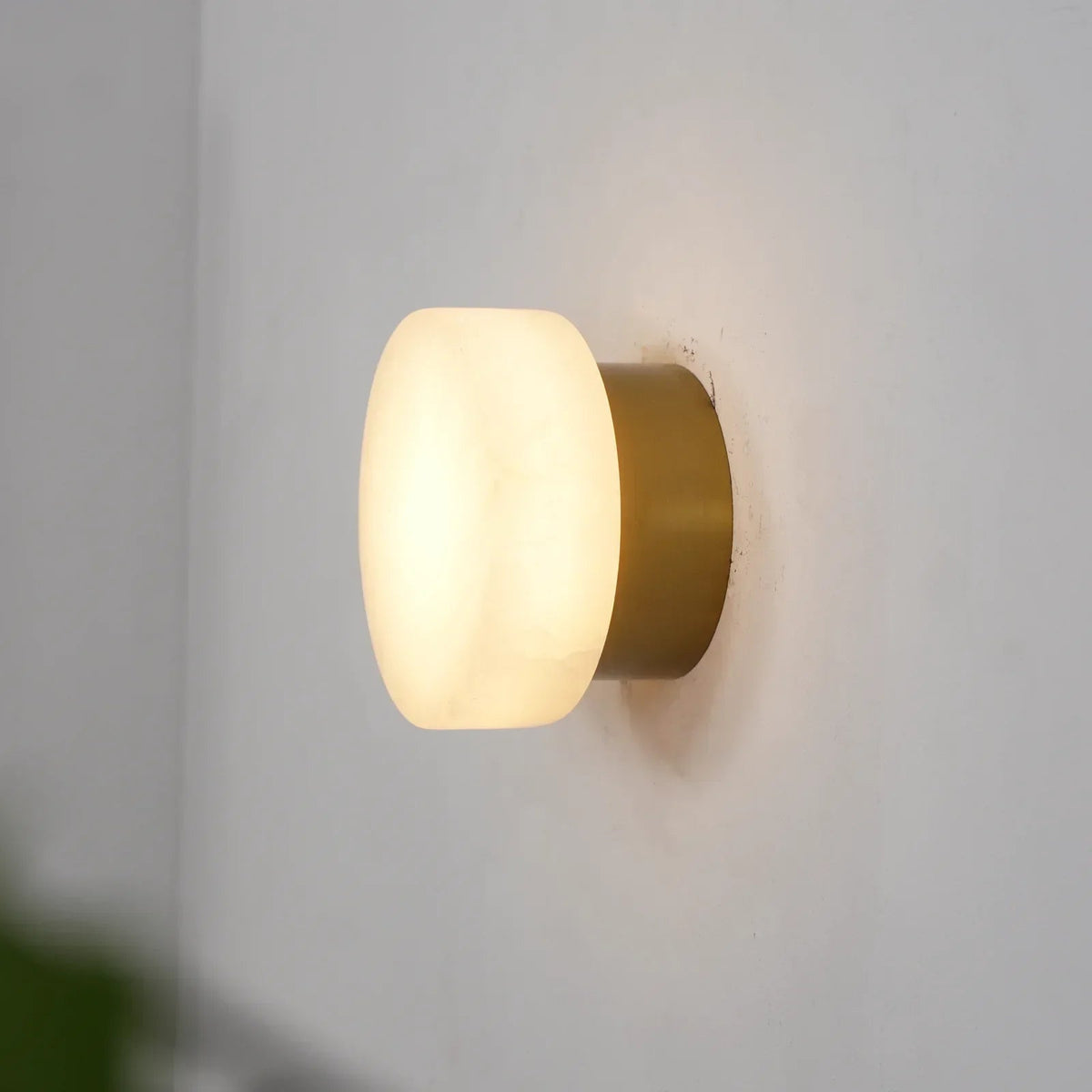 Domino A Cylindrical Alabaster Wall Light