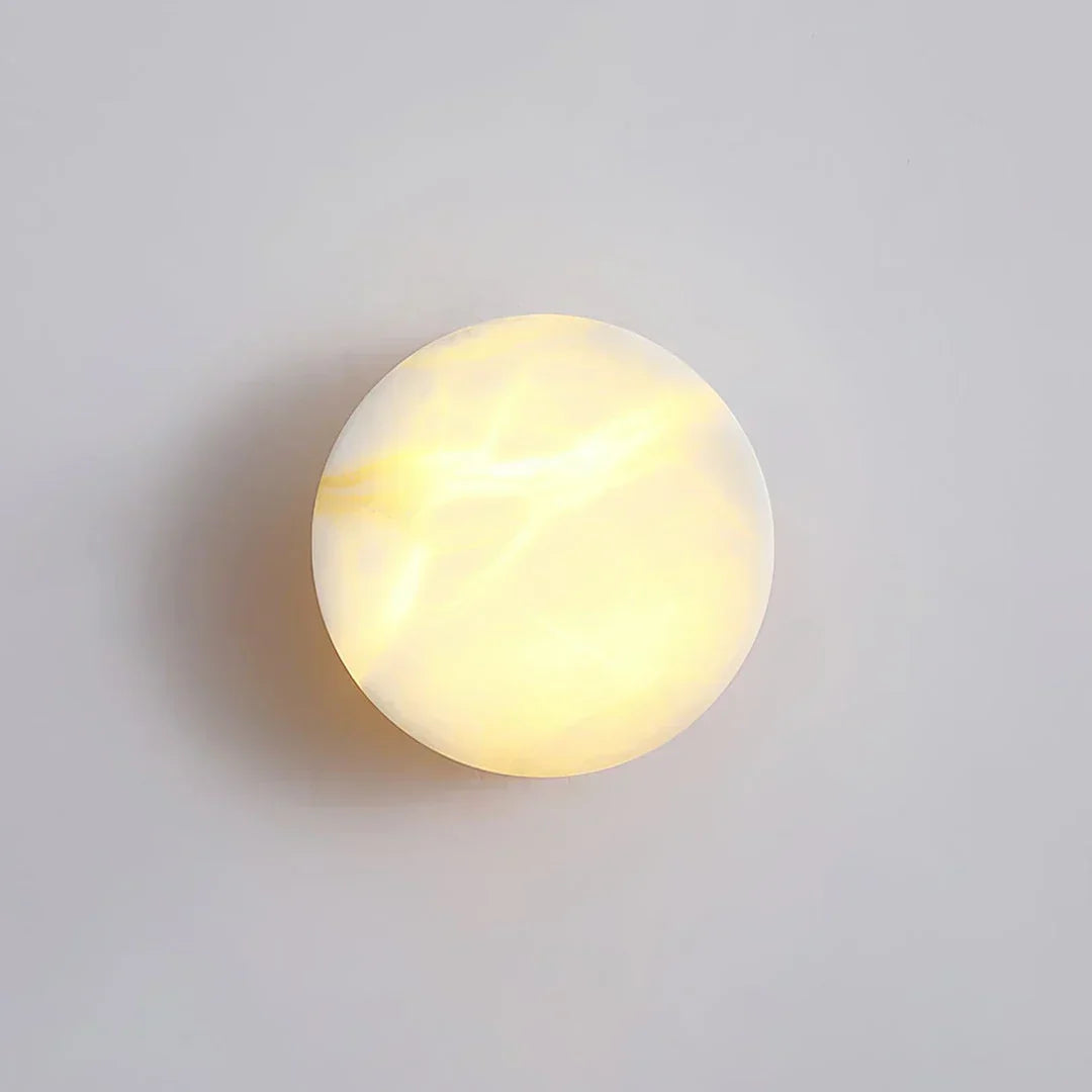 Domino A Cylindrical Alabaster Wall Light
