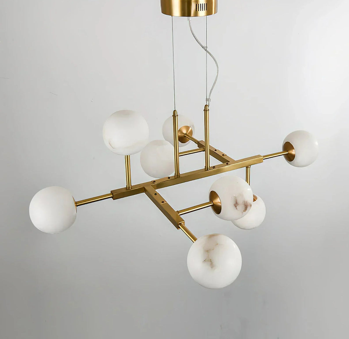 Elegant Ball Alabaster Chandelier