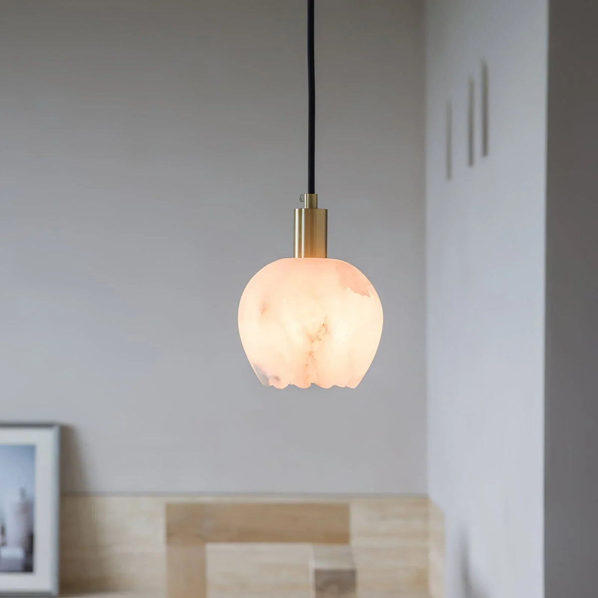Flower Alabaster Pendant Light