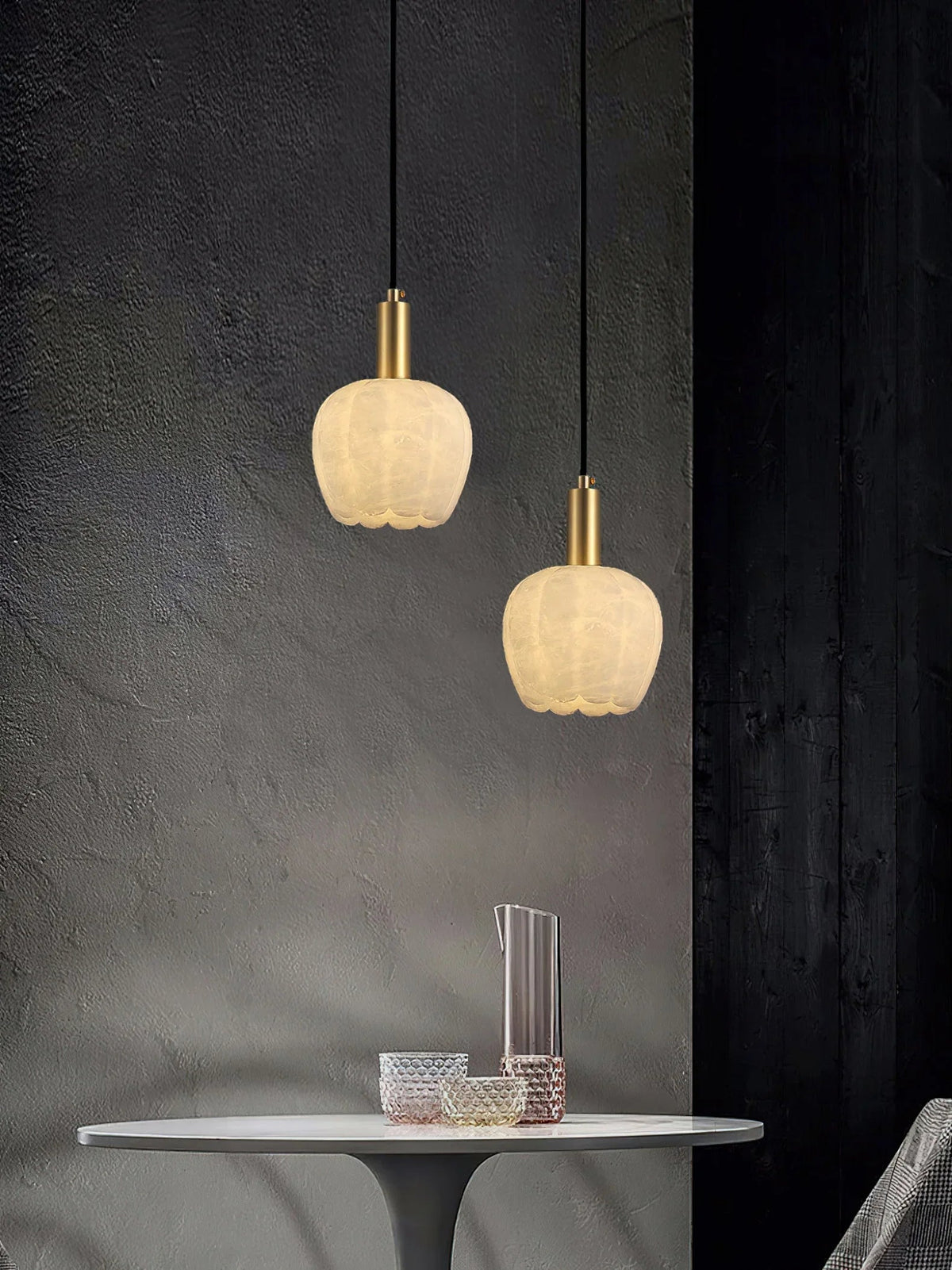Flower Alabaster Pendant Light