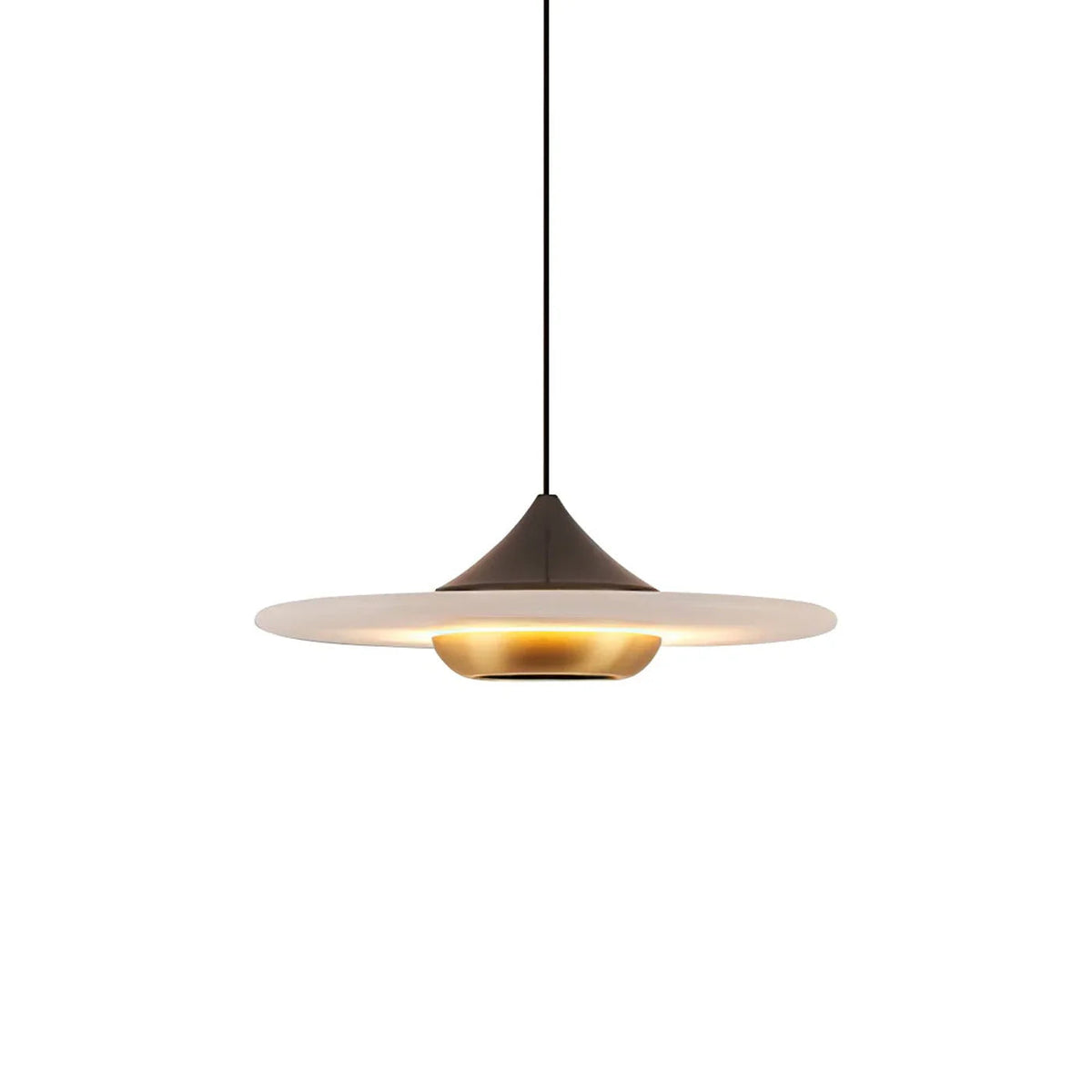 Flying Saucer Alabaster Pendant Lamp