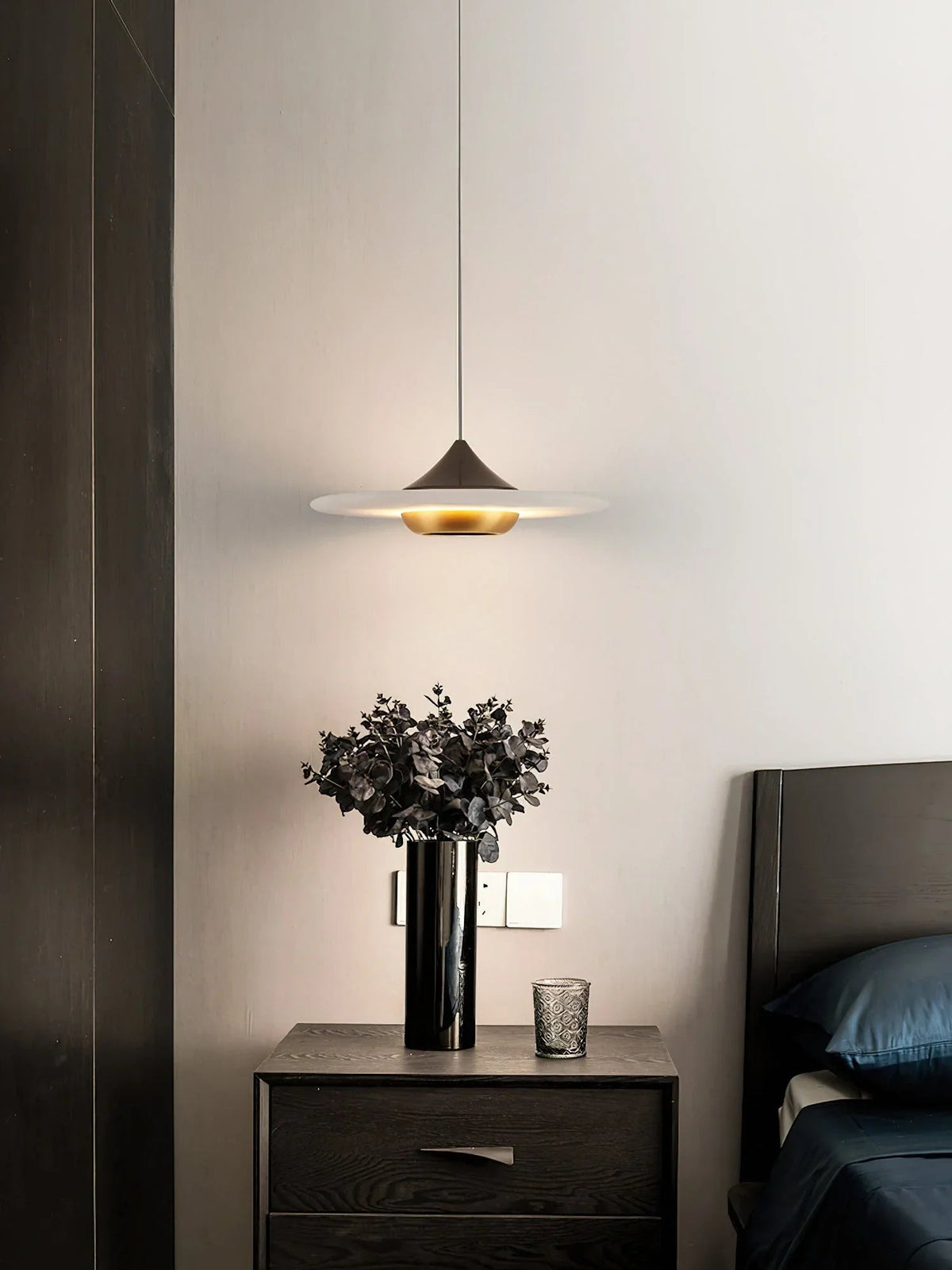 Flying Saucer Alabaster Pendant Lamp