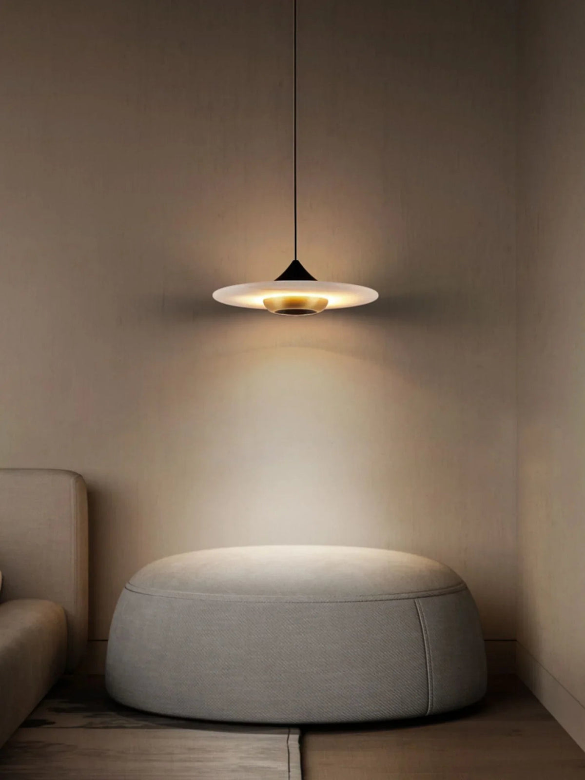 Flying Saucer Alabaster Pendant Lamp