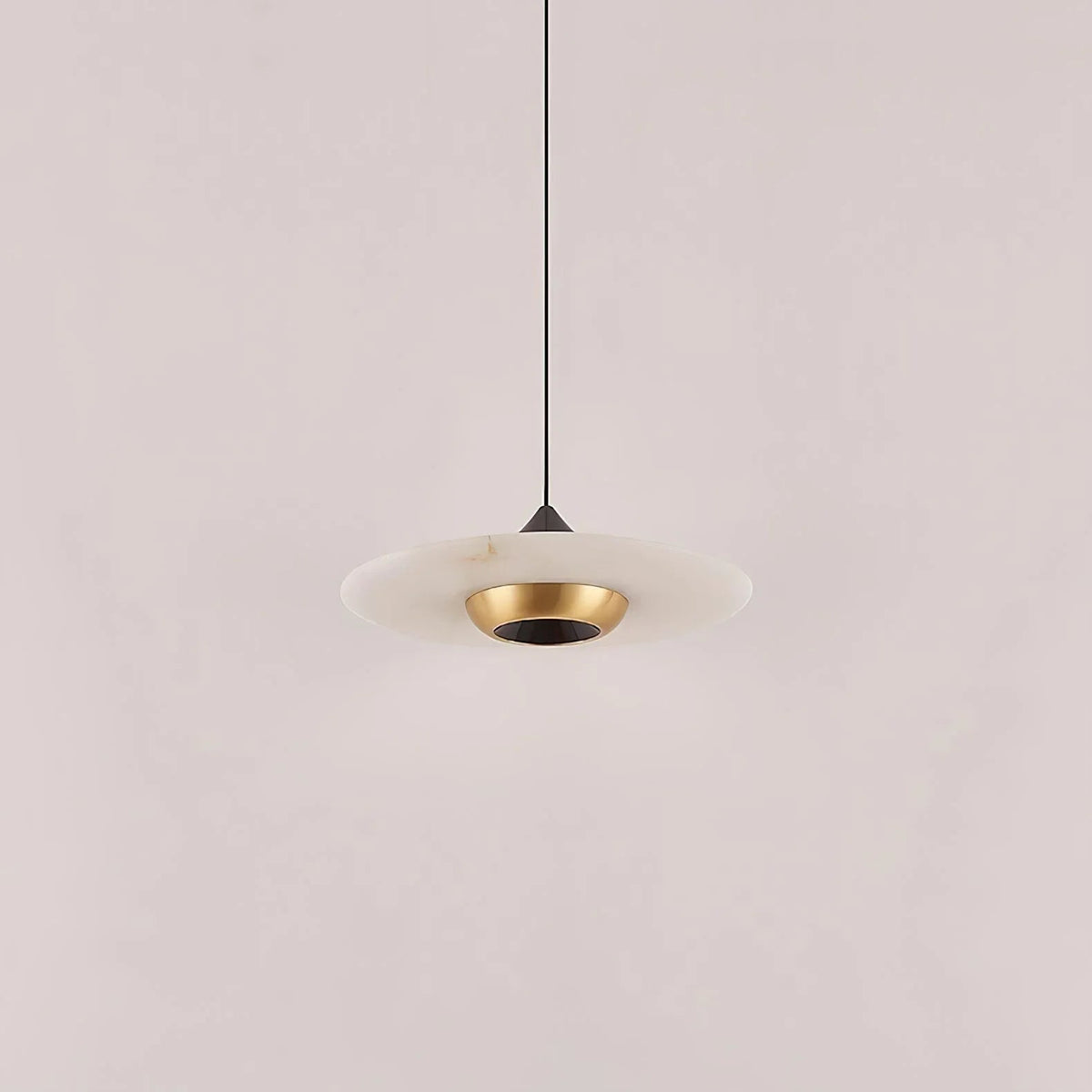 Flying Saucer Alabaster Pendant Lamp
