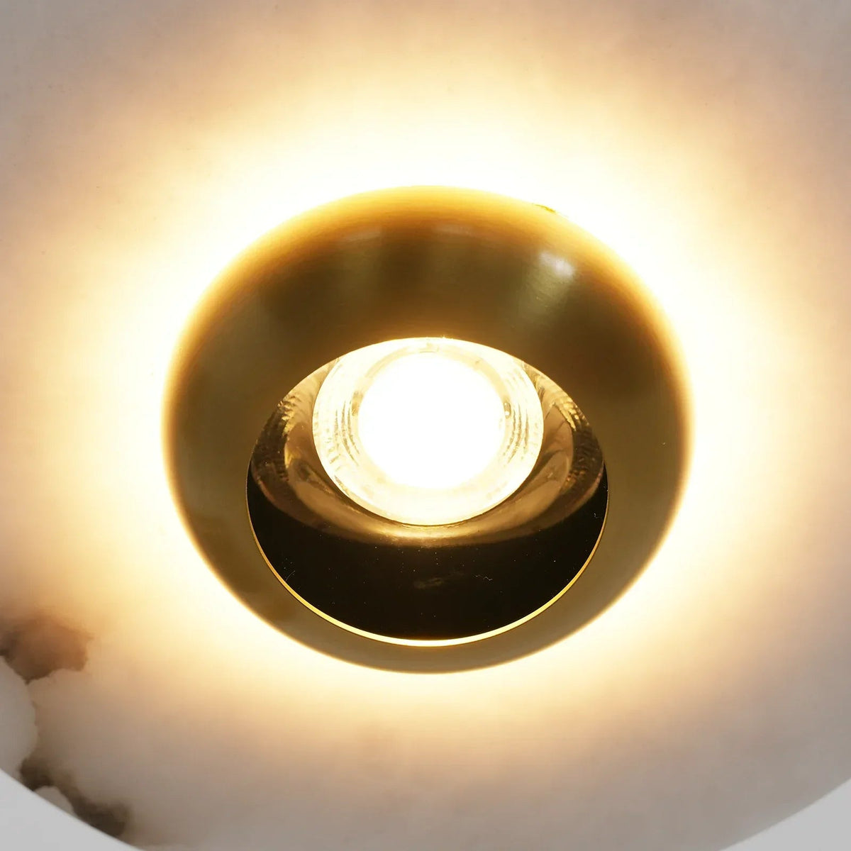 Flying Saucer Alabaster Pendant Lamp