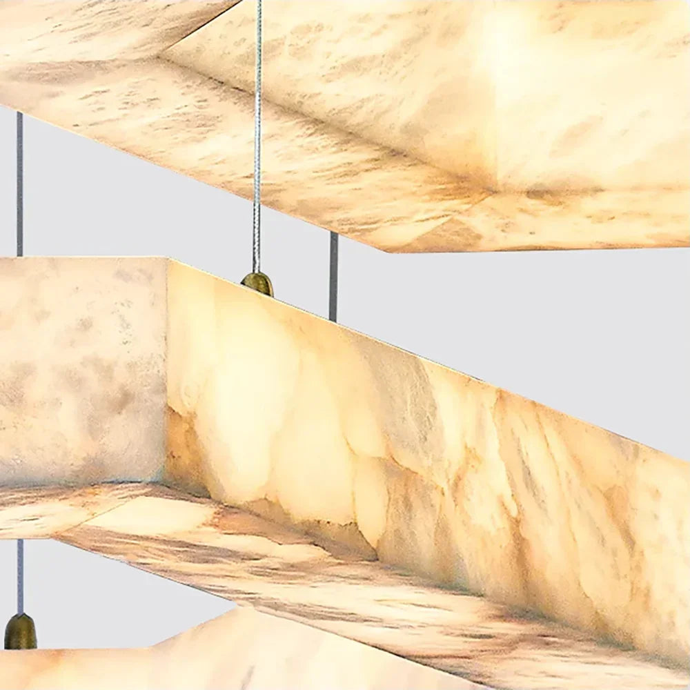 Hexagonal Alabaster Chandelier