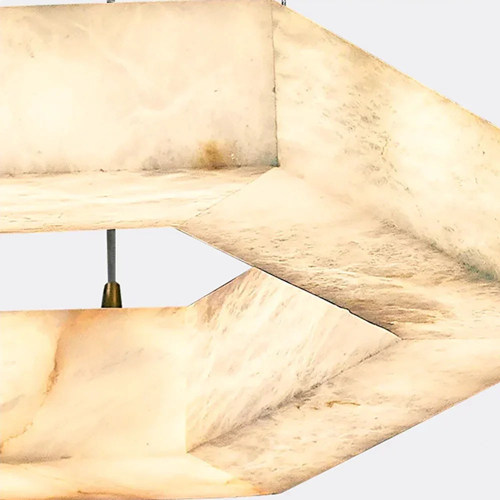 Hexagonal Alabaster Chandelier