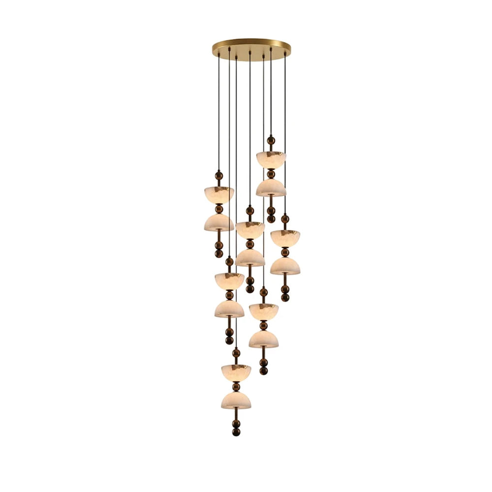 Hourglass Duo Alabaster Pendant Lamp