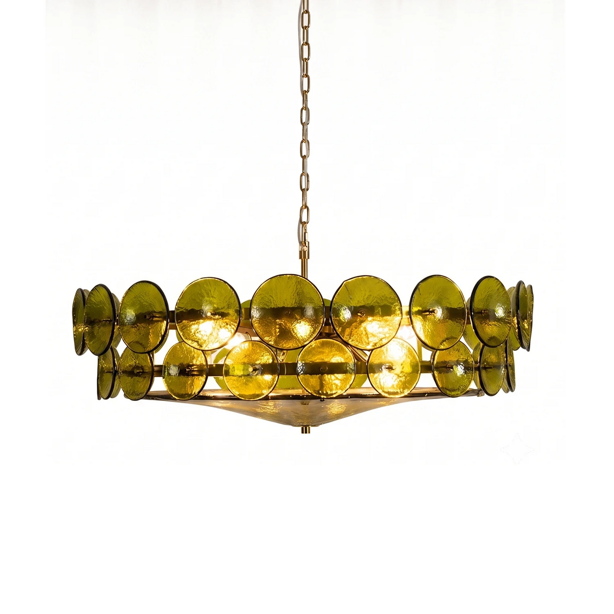 Ivor Tiered Glass Disc Chandelier